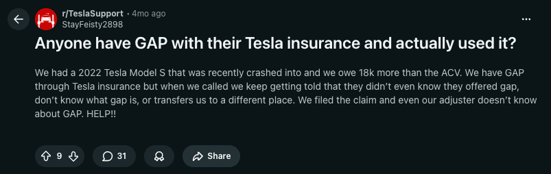 anyone have GAP with tesla insurance.png