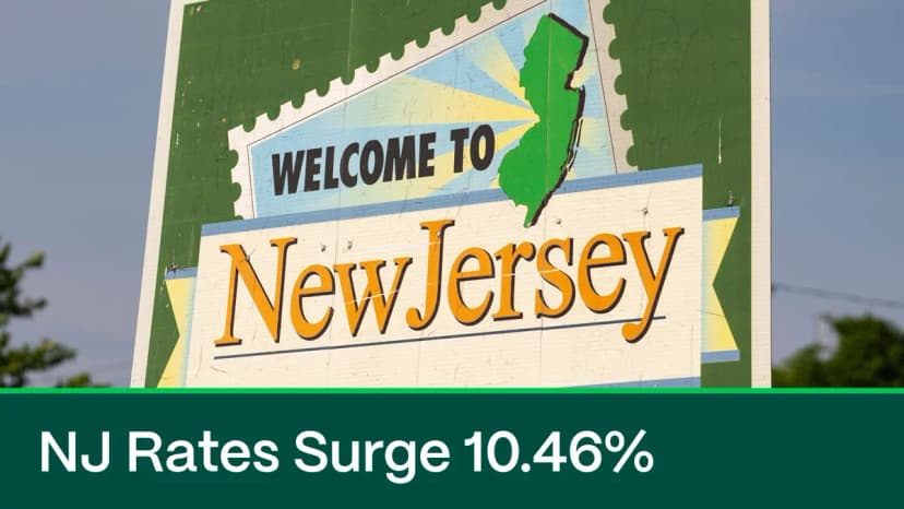 New Jersey Auto Insurance Rates Surge 10.46% in 2026 as Regulators Approve Largest Nationwide Increases