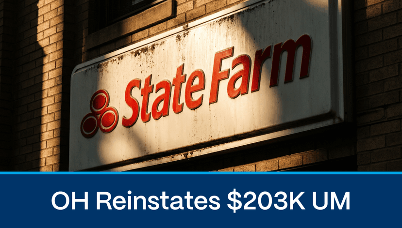 Ohio Court Reinstates $203,806 State Farm Uninsured Motorist Verdict