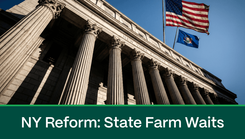 State Farm Backs New York Reform But Demands Proof Before Expanding