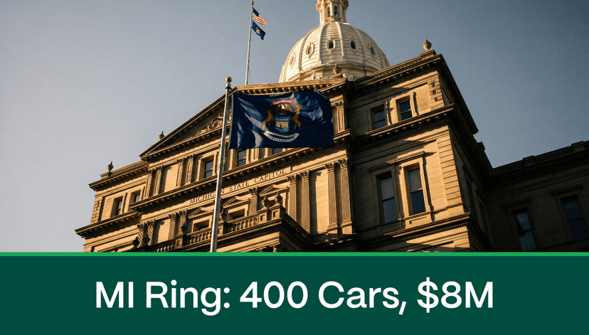 Michigan Sentences Inkster Man 5-20 Years in $8 Million Metro Detroit Auto Theft Ring