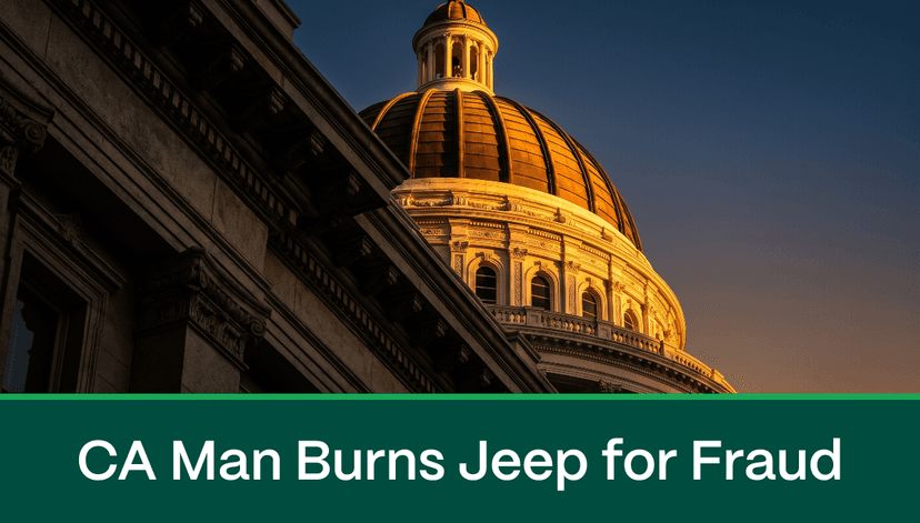 Kern County Man Convicted of Burning Jeep for Insurance Fraud