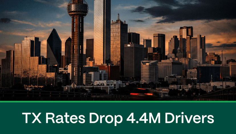 Texas Auto Insurance Rates Drop for 4.4 Million Policyholders